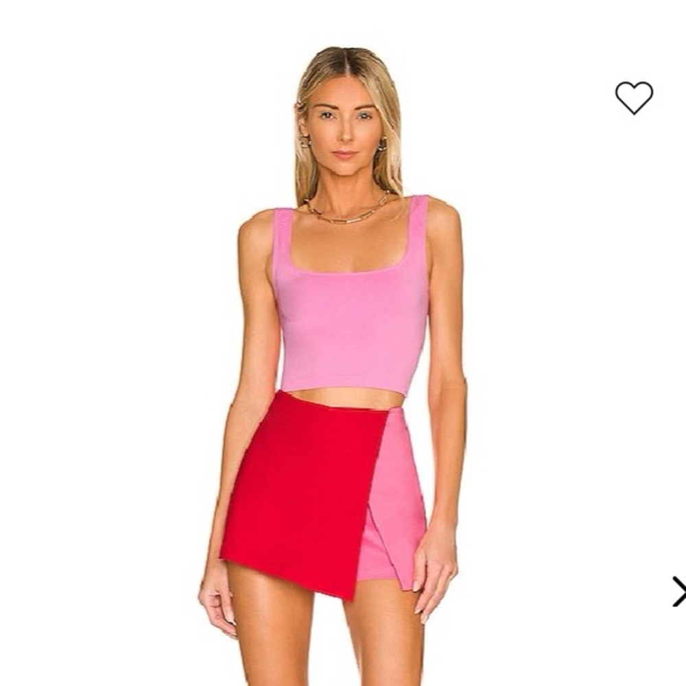 Pink Free People Scoop Neck Crop Top